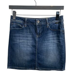 Mavi Gold Jean Skirt, 98%Soft Cotton, 2% Spandex, Front & Back Pockets